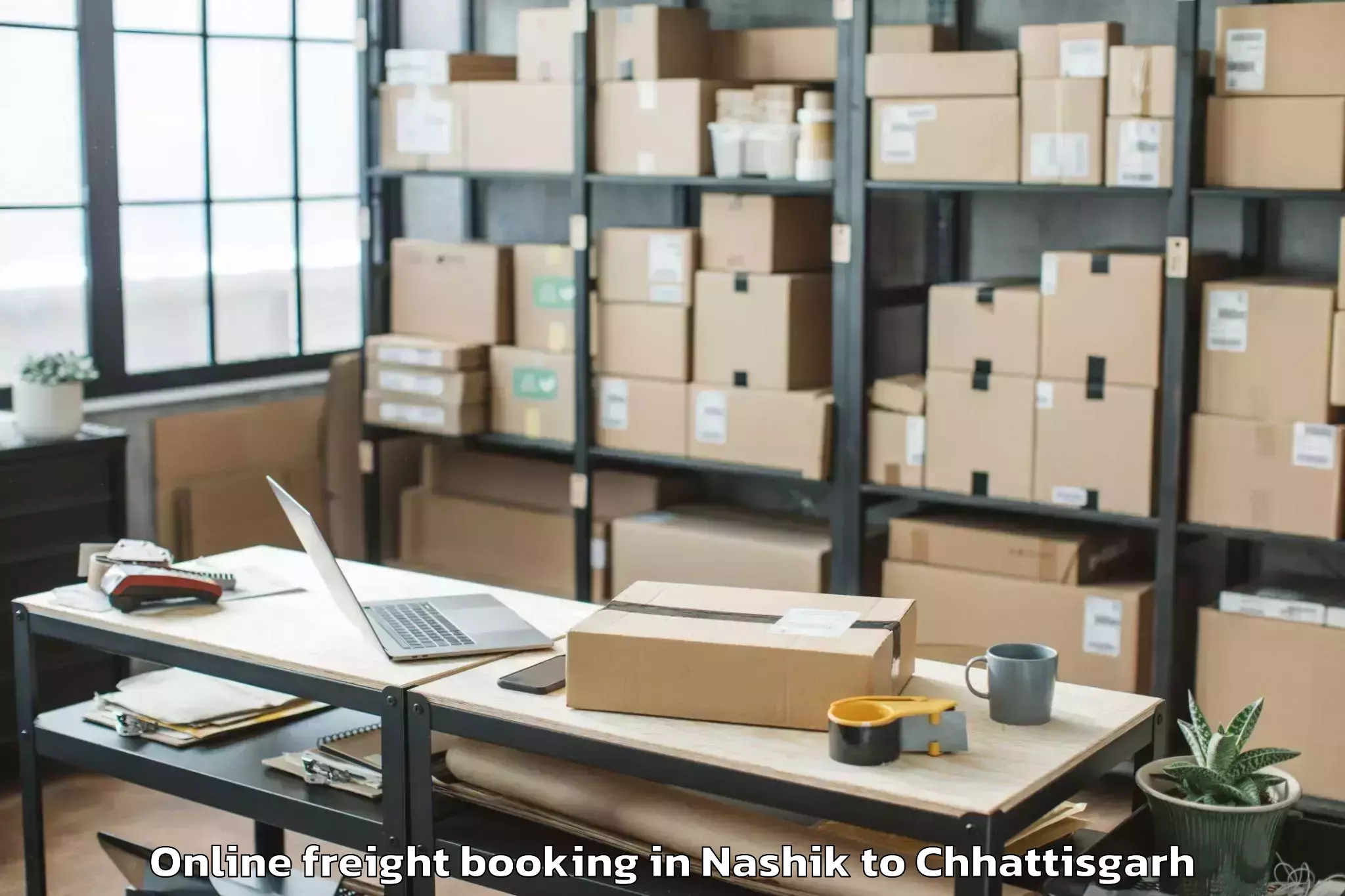 Book Nashik to Isbm University Gariyaband Online Freight Booking Online